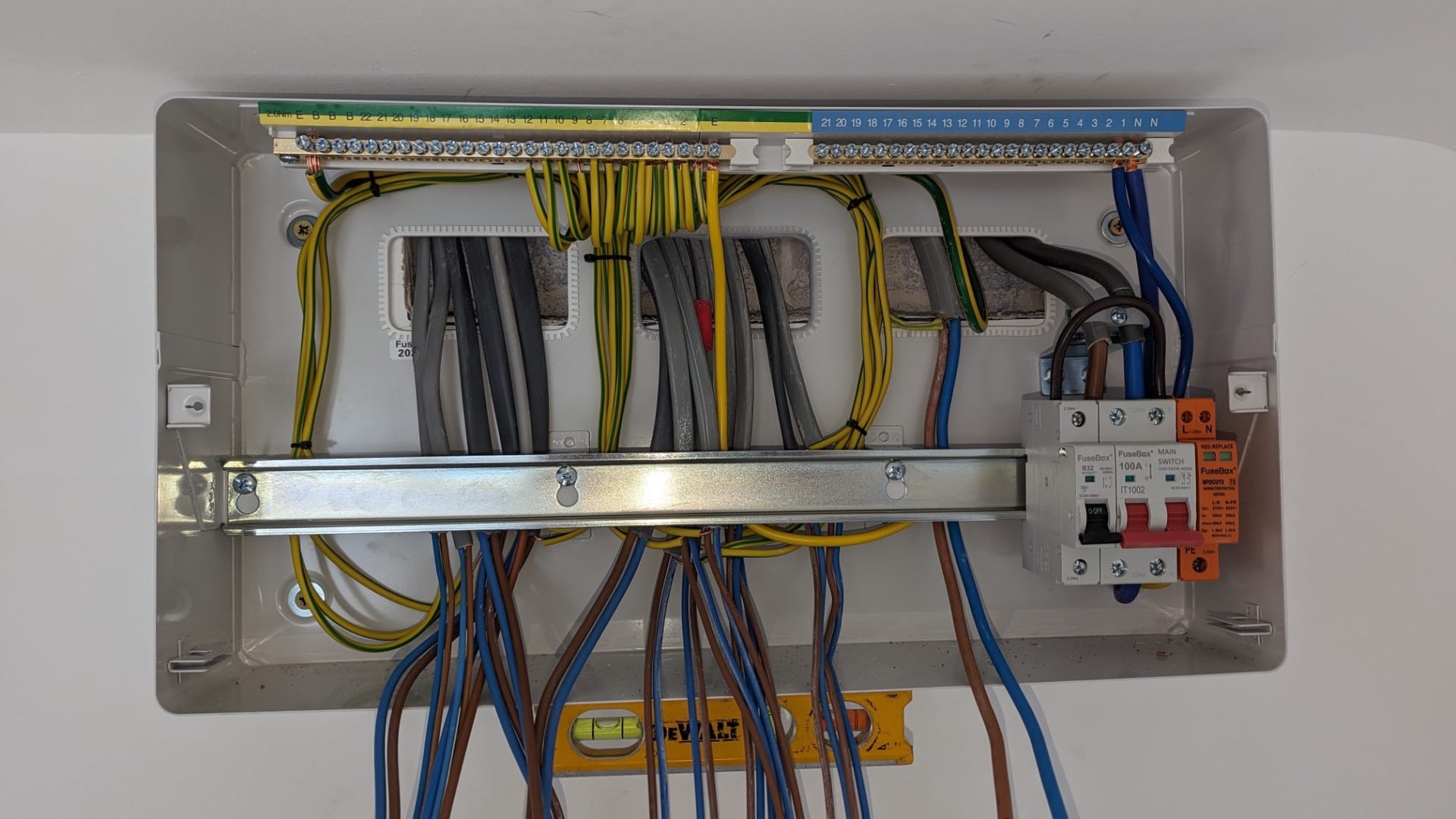 Consumer unit second fix wiring